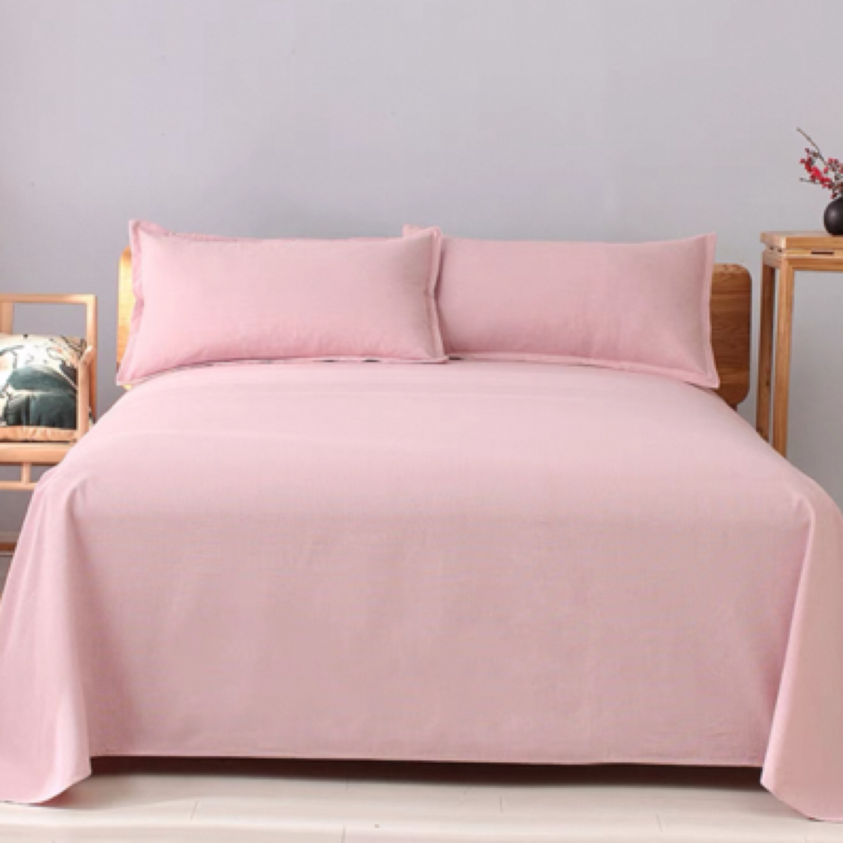 21织加密色织纯色浅色山东老粗布