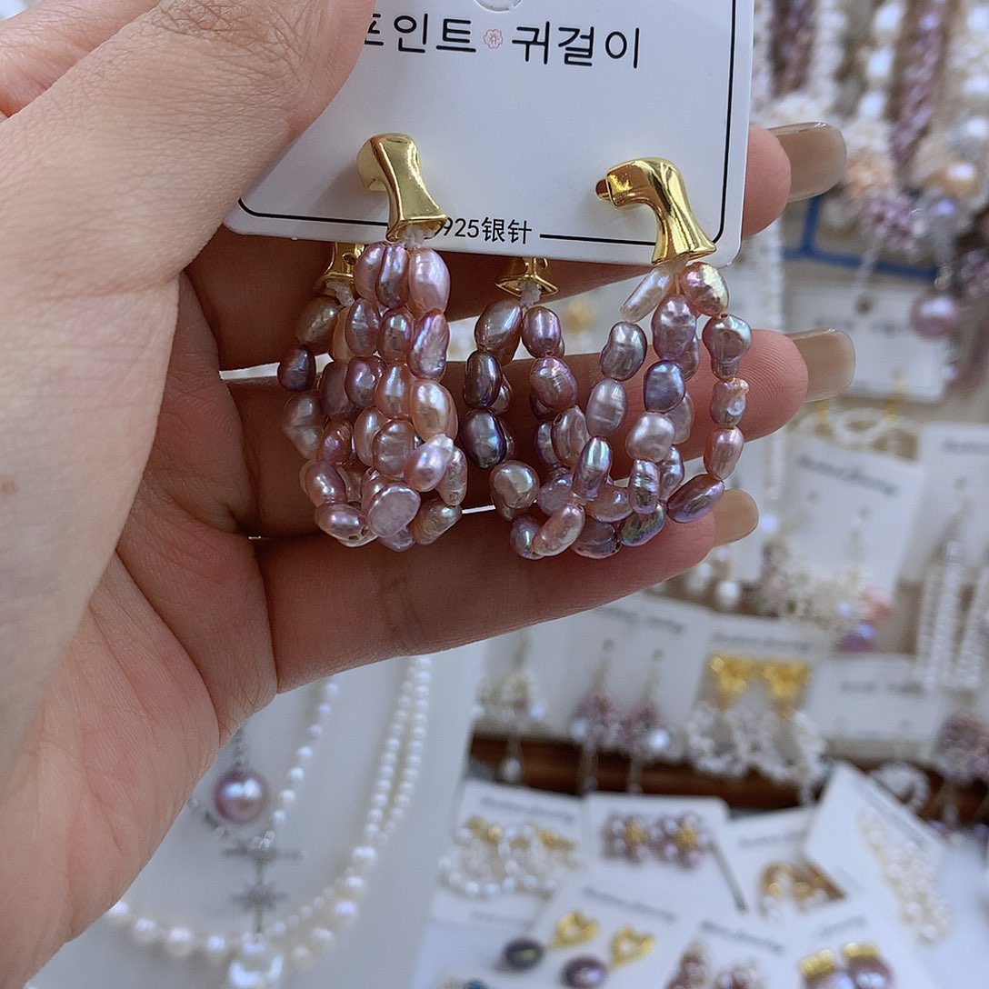 项链银S925镶嵌淡水珍珠