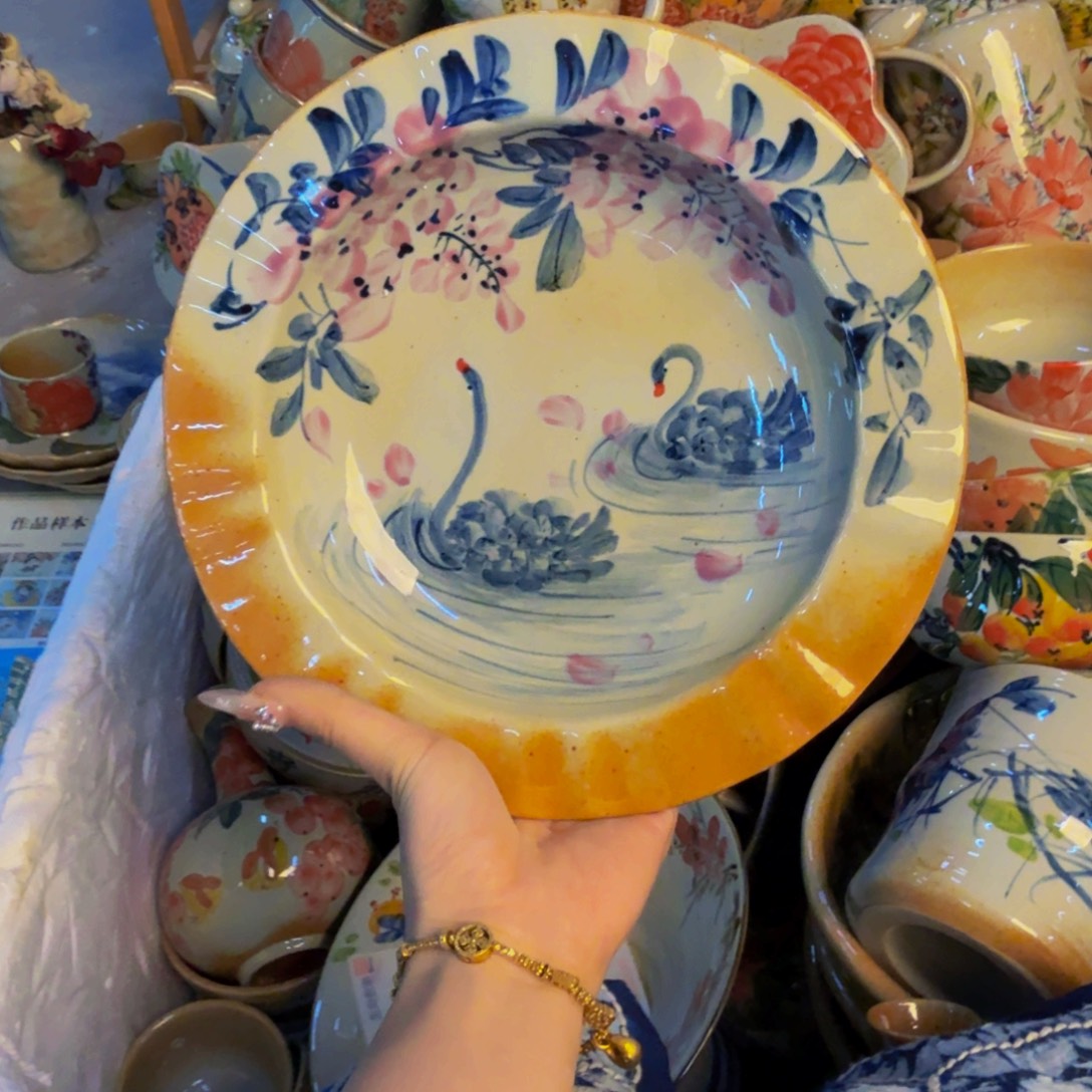 瓷片景德镇陶瓷手工手绘