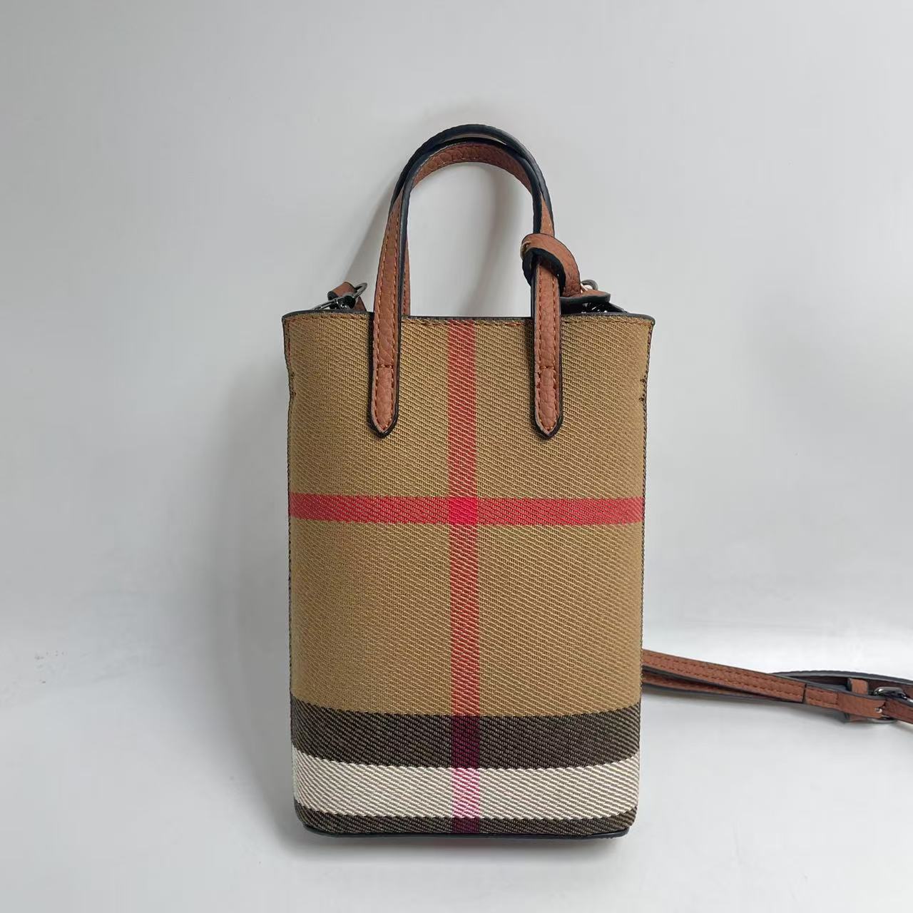 LQ-WITH-QUEEN真皮女包手机包棕色10987