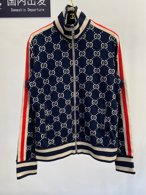 99新 GUCCI/古驰 藏青色满印外套 S码 13286457