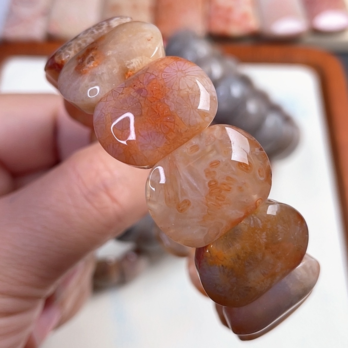 【闪购商品】硅化玉手链未镶嵌