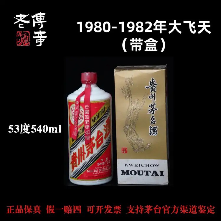 KWEICHOW MOUTAI/贵州茅台【0016】1980年-1982年大飞天带盒