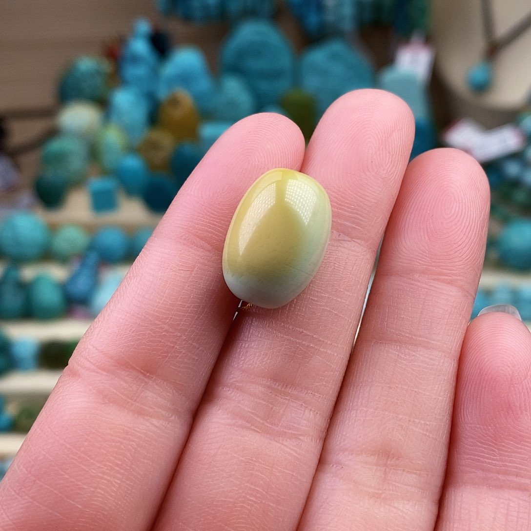 绿松石珠宝奇石未镶嵌12mm