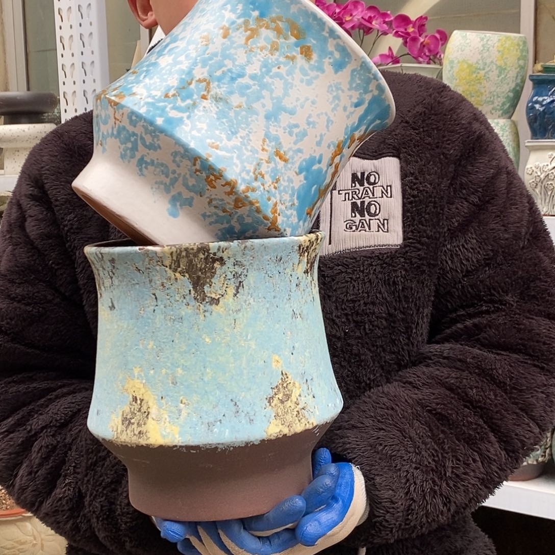 花盆紫砂口20高21福利俩个