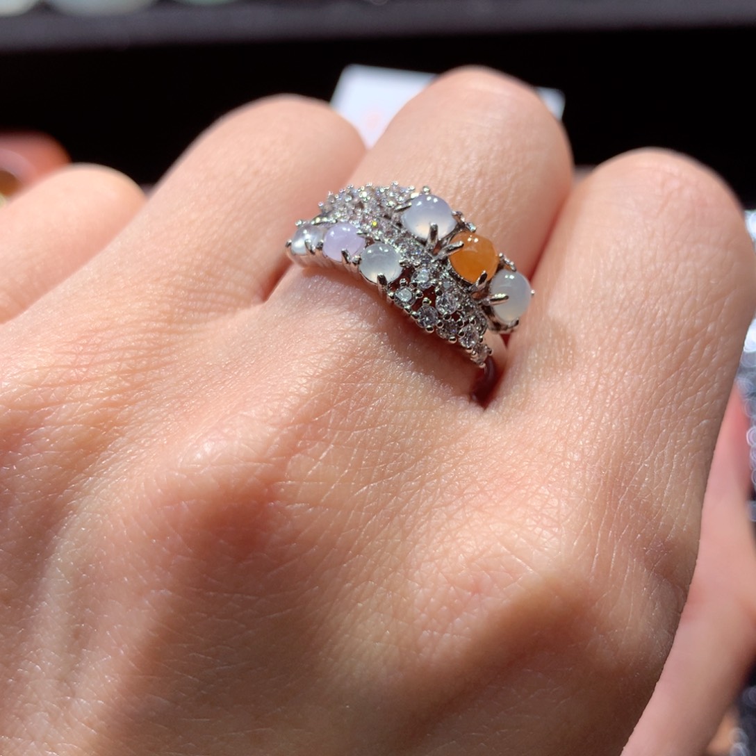 翡翠银S925镶嵌挂件翡翠