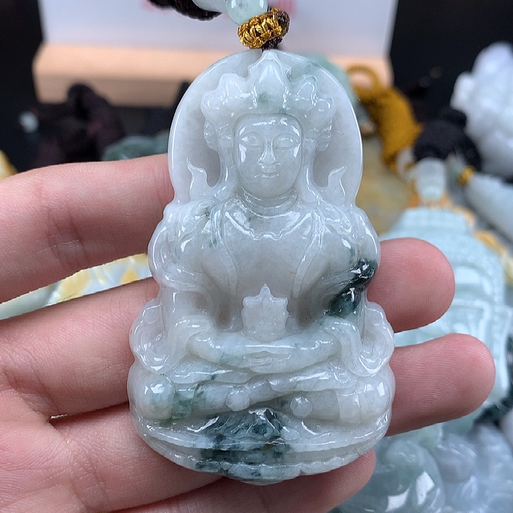 翡翠未镶嵌颈饰天然保真a货