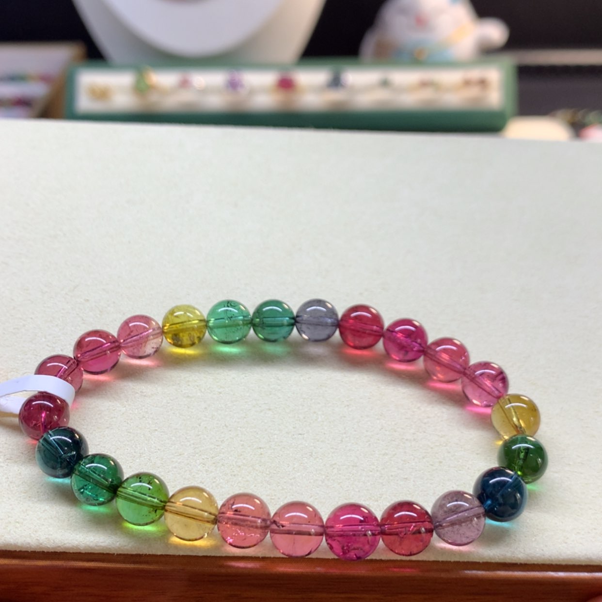 【闪购商品】碧玺手串未镶嵌彩虹色标7.6mm