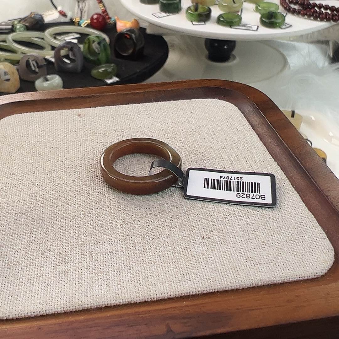 和田玉未镶嵌戒指w25糖直切17.1不退换