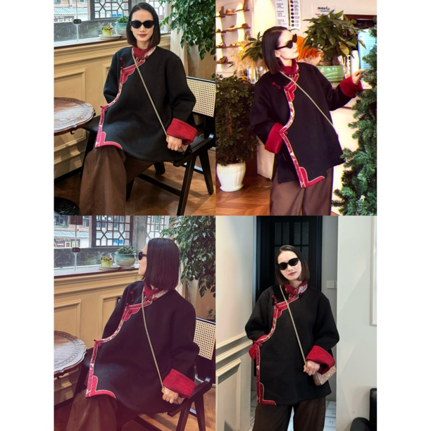 冬季新款藏式【双领呢子加厚】保暖外套宽松百搭款