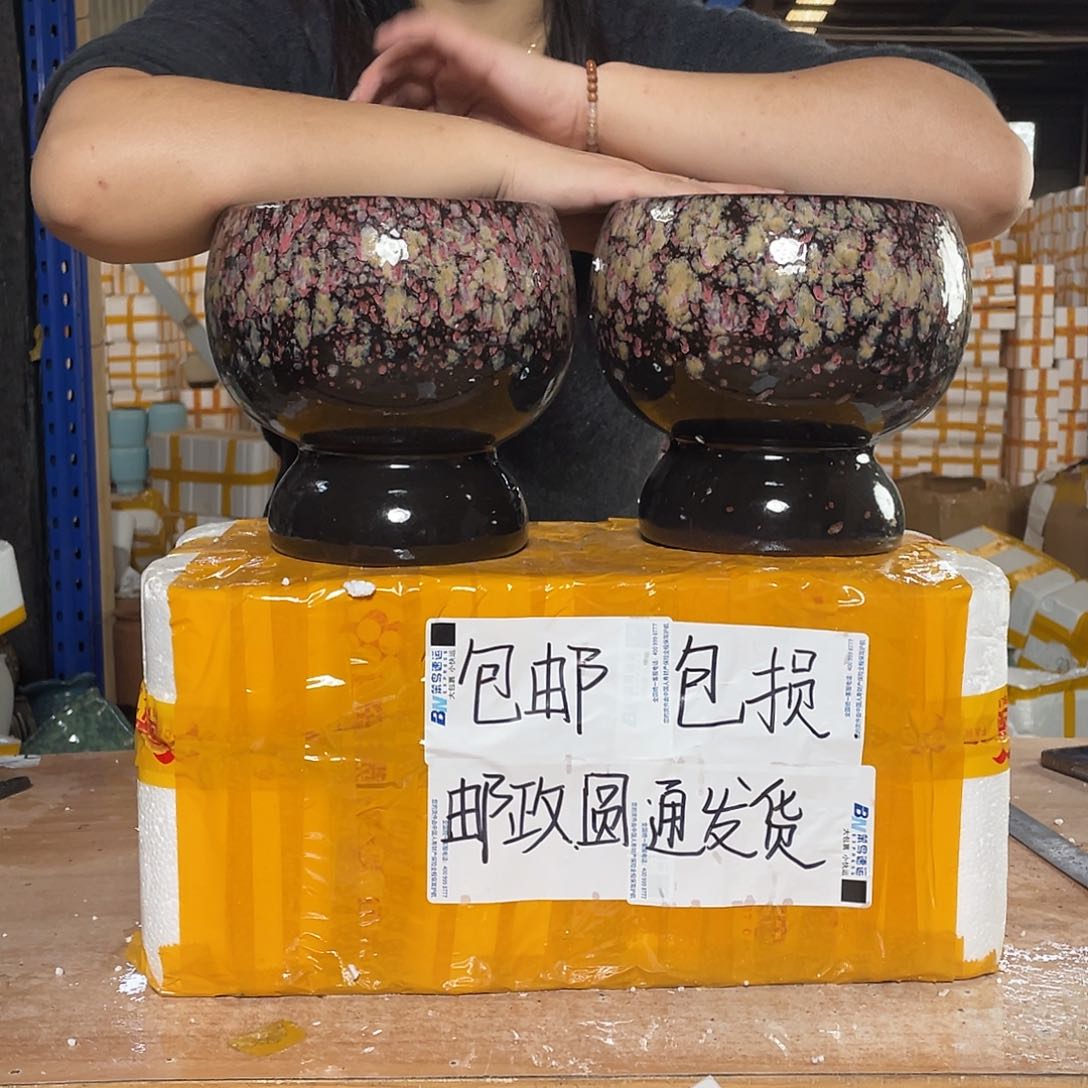 宜兴紫砂粗陶花盆