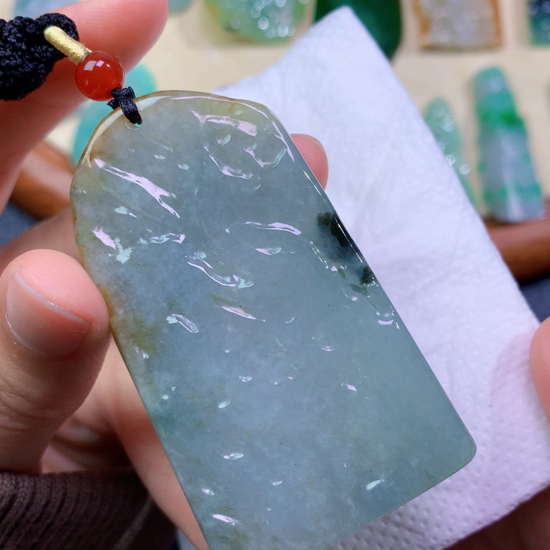 翡翠未镶嵌吊坠(不含链) 7848