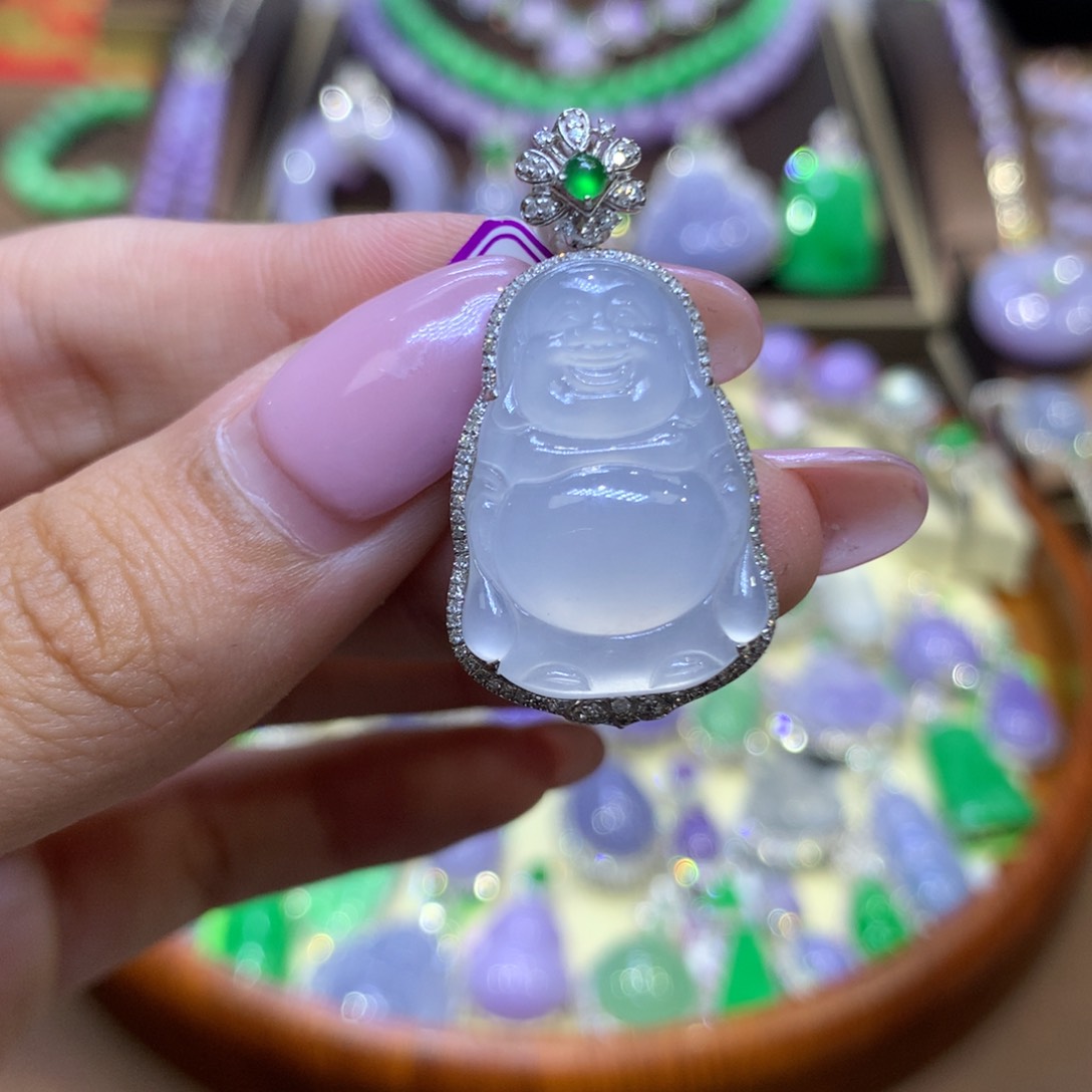 【闪购商品】翡翠18K金镶嵌颈饰翡翠