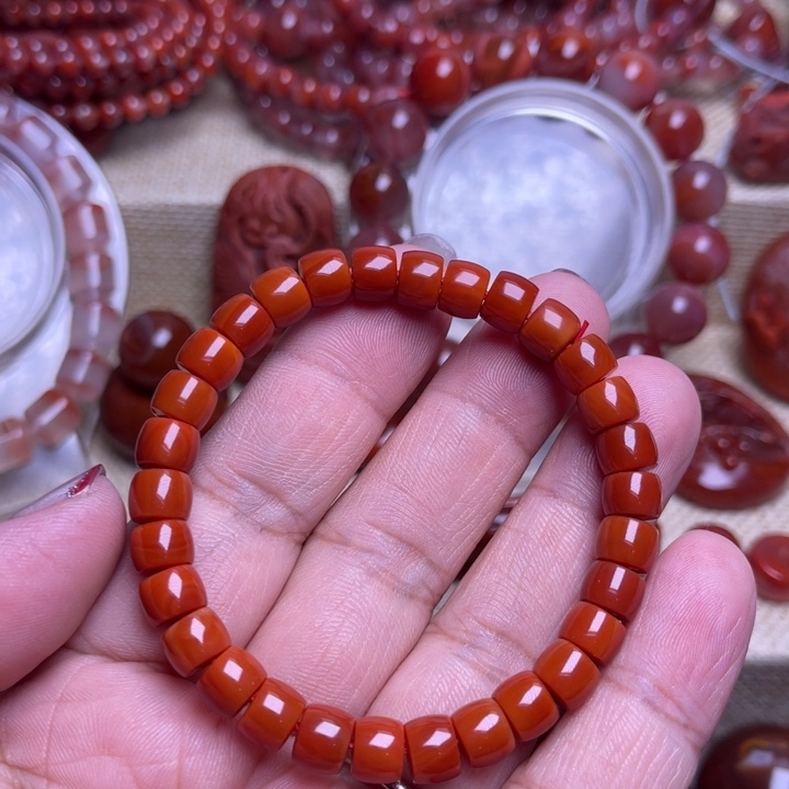 南红玛瑙未镶嵌手链7 M