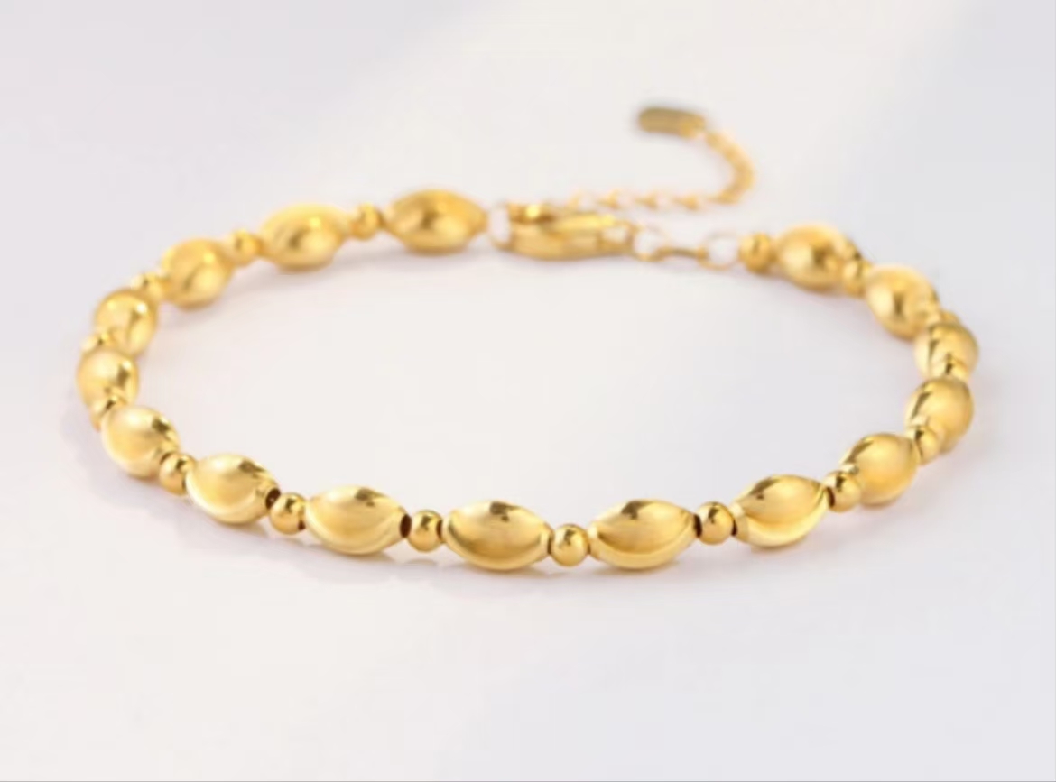 【A】18K金 橄榄珠手链气质时尚