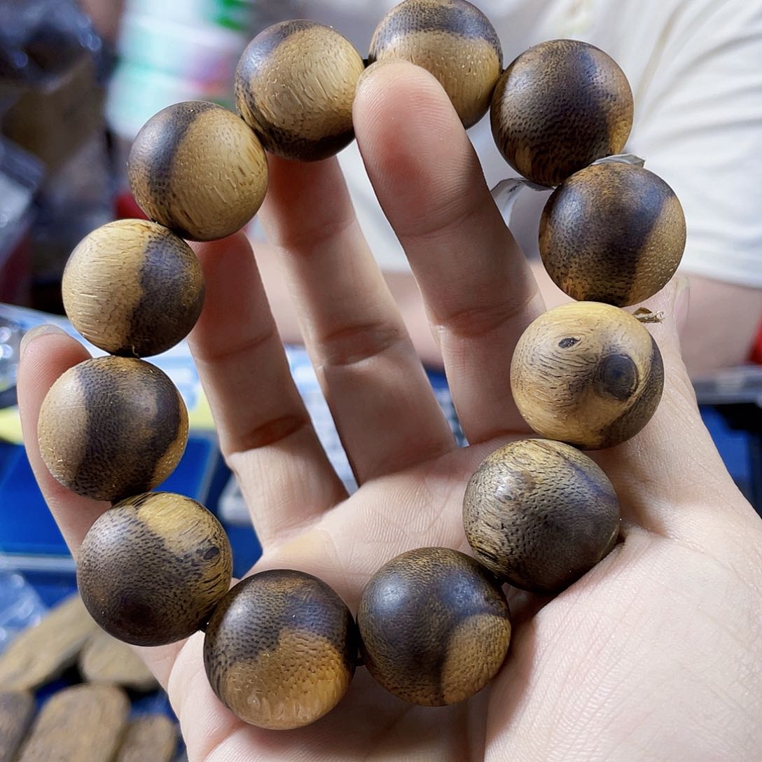 手串沉香棋楠红金倪圆珠单圈2.0/35克多样性发一