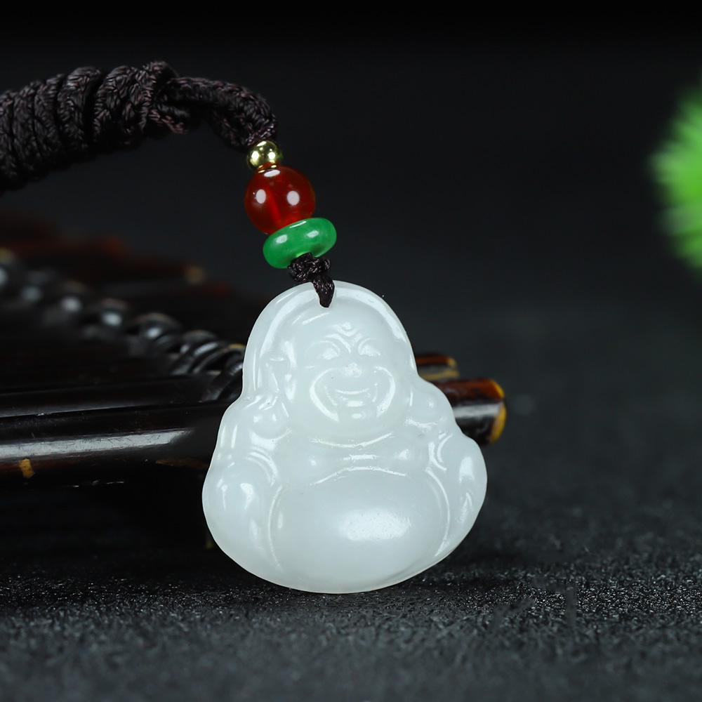 和田玉白玉佛公挂坠（拍一发一，多样性发货）                   