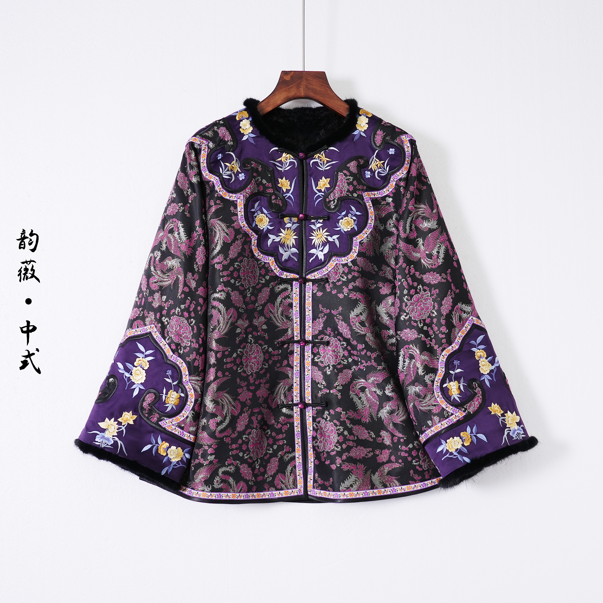 秋冬女士上衣中国风传统国风中式对襟手工如意加厚冬季棉衣