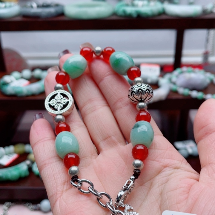 翡翠散珠手链0005