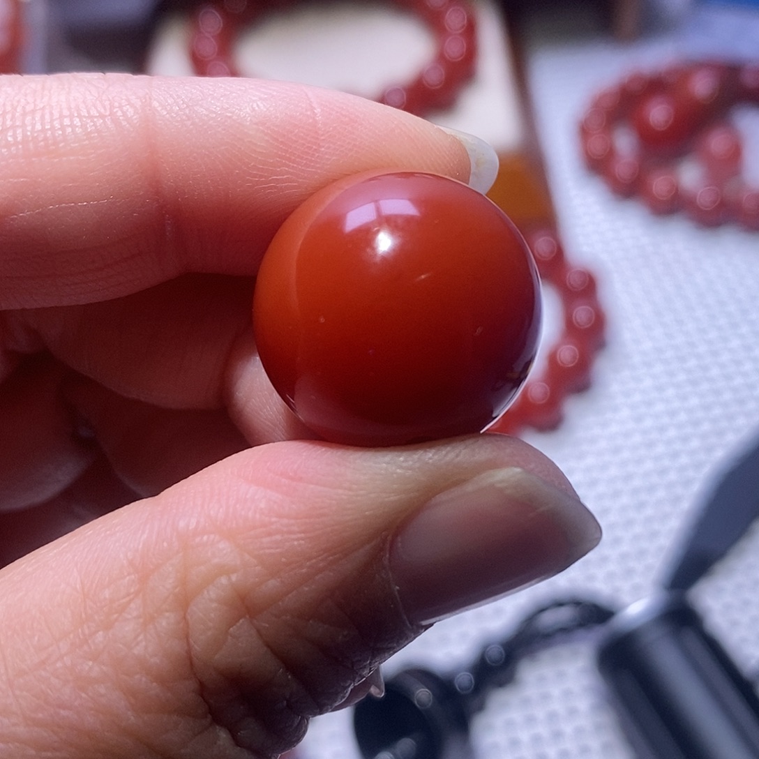 南红玛瑙未镶嵌单珠20