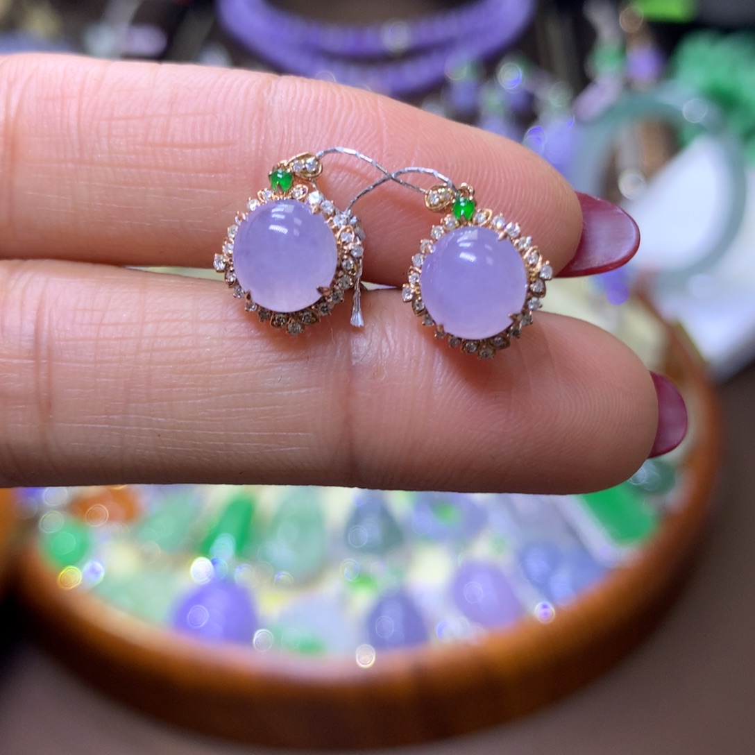 【闪购商品】翡翠颈饰18K金镶嵌家*翡翠