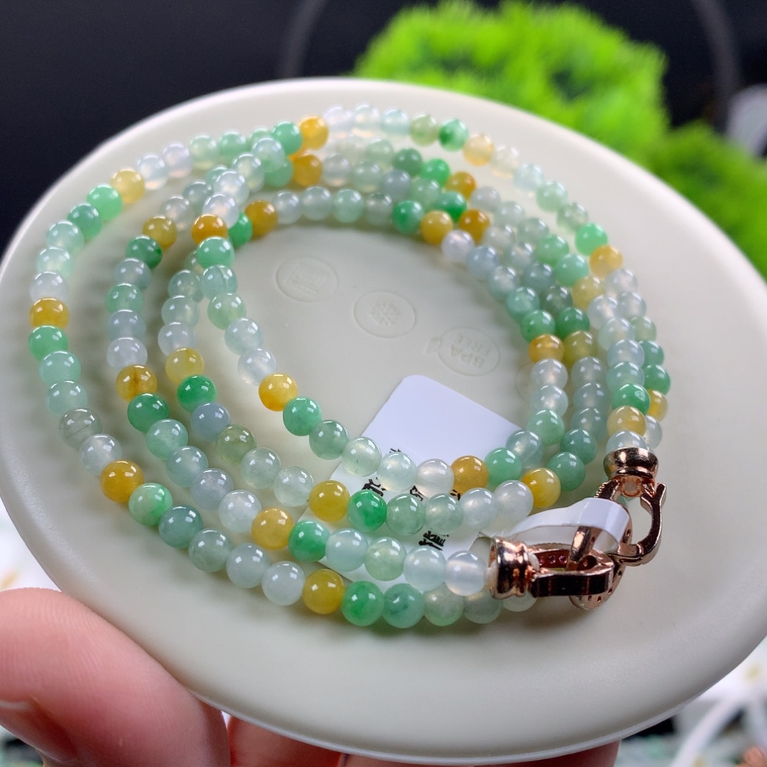 朱****翡翠未镶嵌手链卡3.8