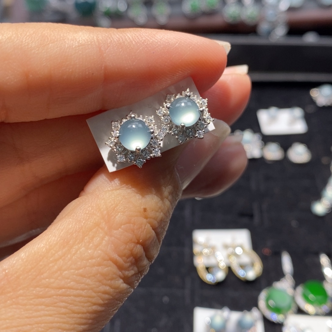 夜***6翡翠银S925镶嵌颈饰翡翠