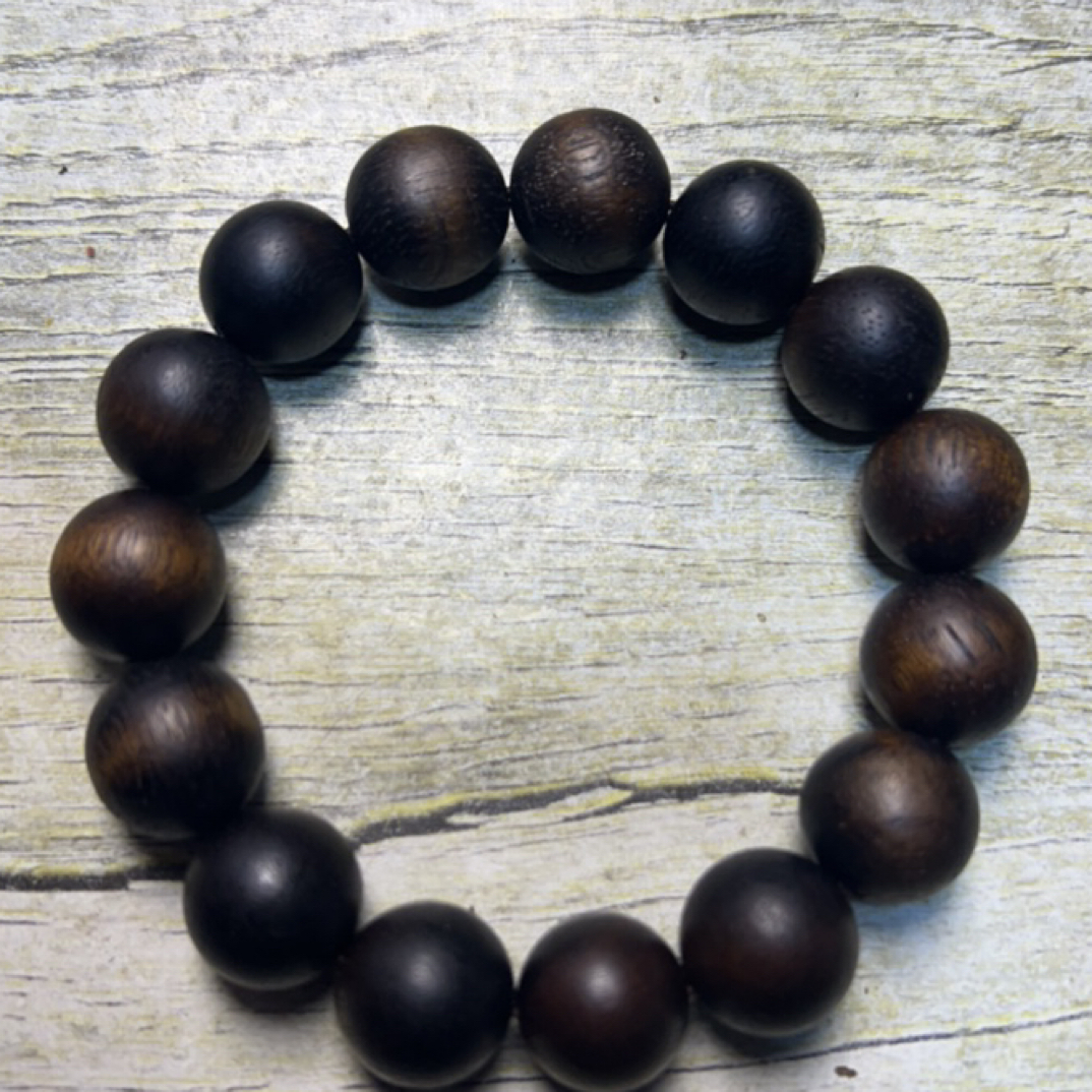 9 福来精选文玩沉香木作手串14mm