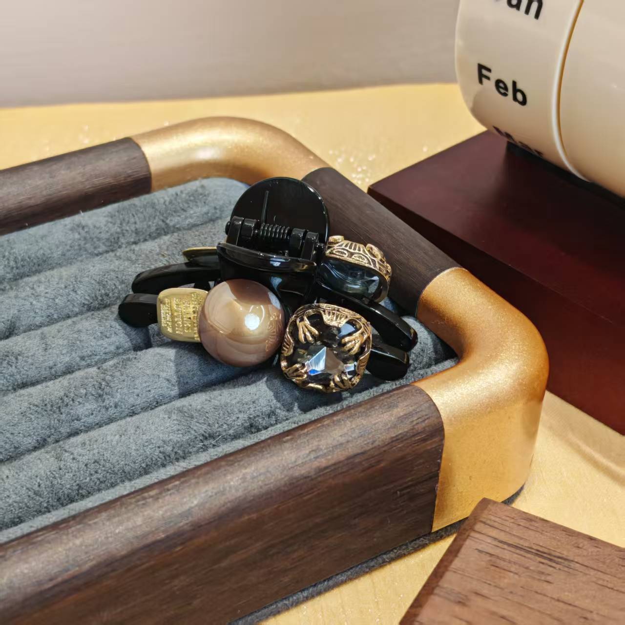 芙奈琪00532日抓夹日韩千金风发夹气质精致时尚复古