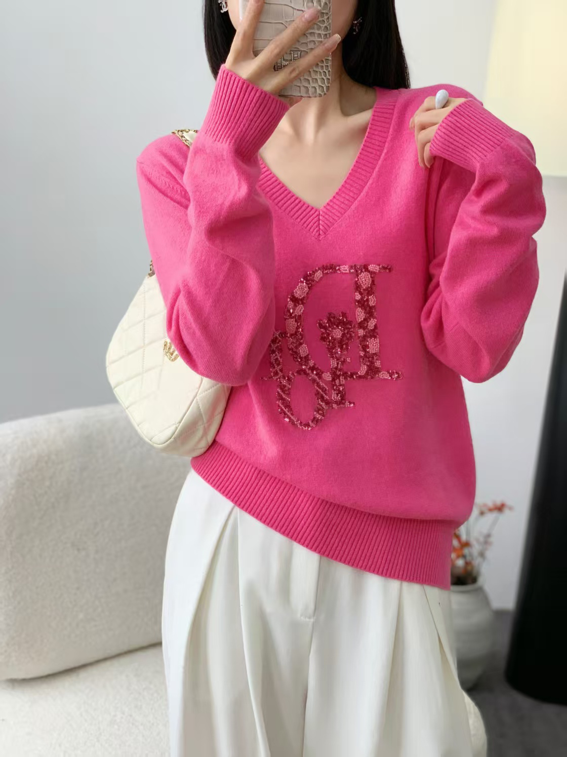 名媛家时尚精品欧货羊毛衫半高领百搭