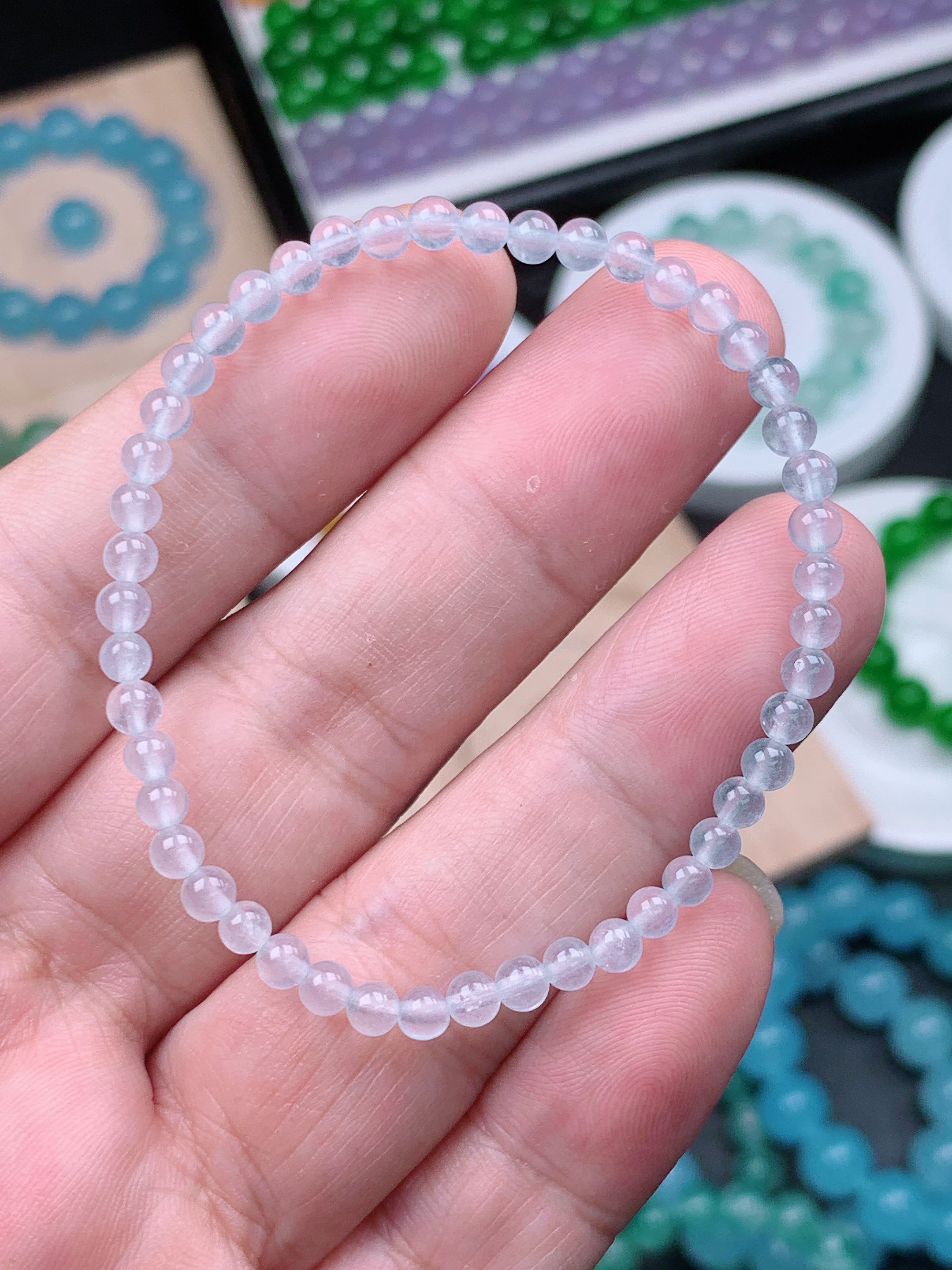 天然翡翠高冰卡4m+手串（新粉福利）