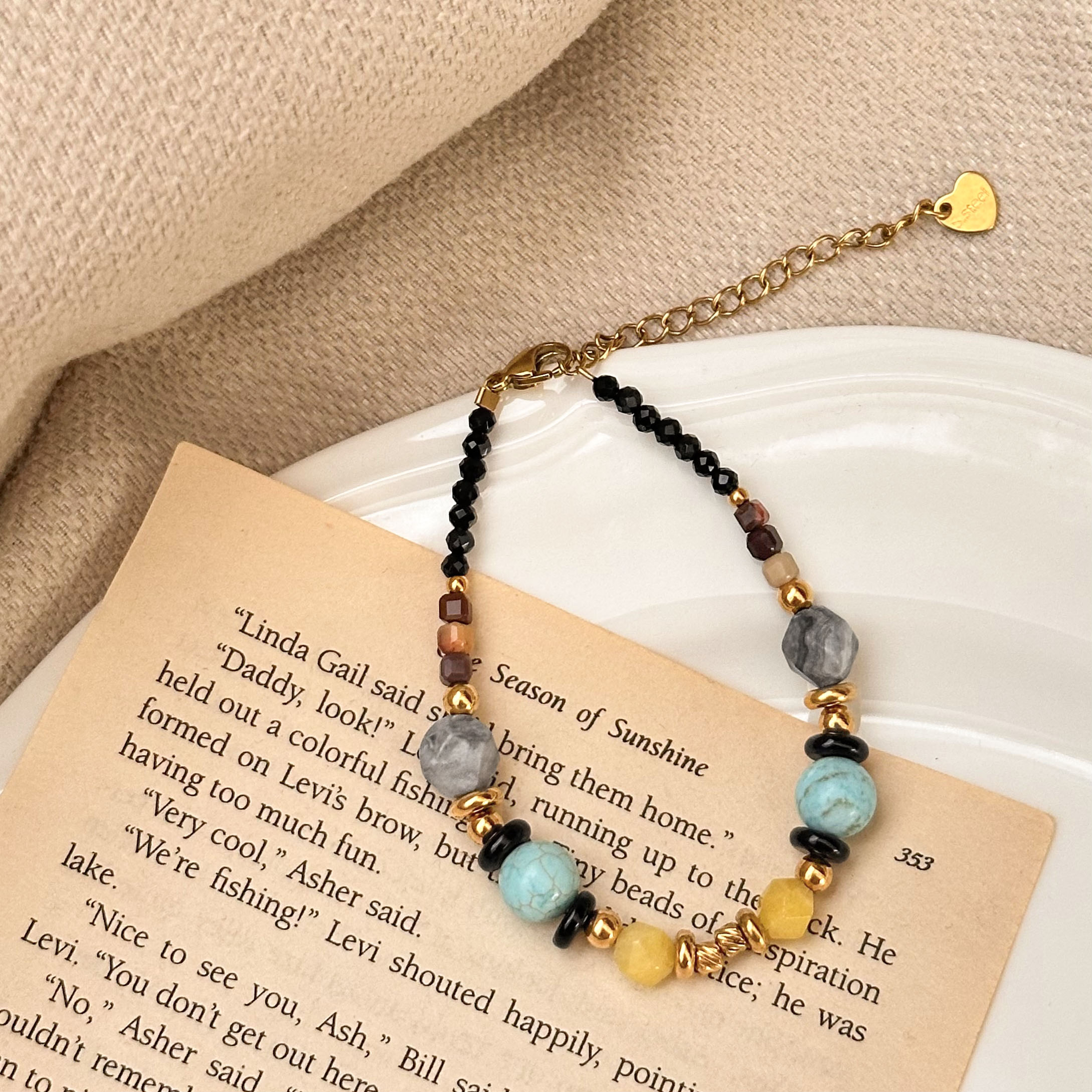 【小黛灯】原创天然石玛瑙中性百搭手链