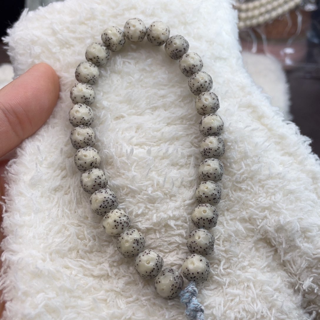 星月菩提手串4***4新年快乐9×8改满工无相带月通体留白