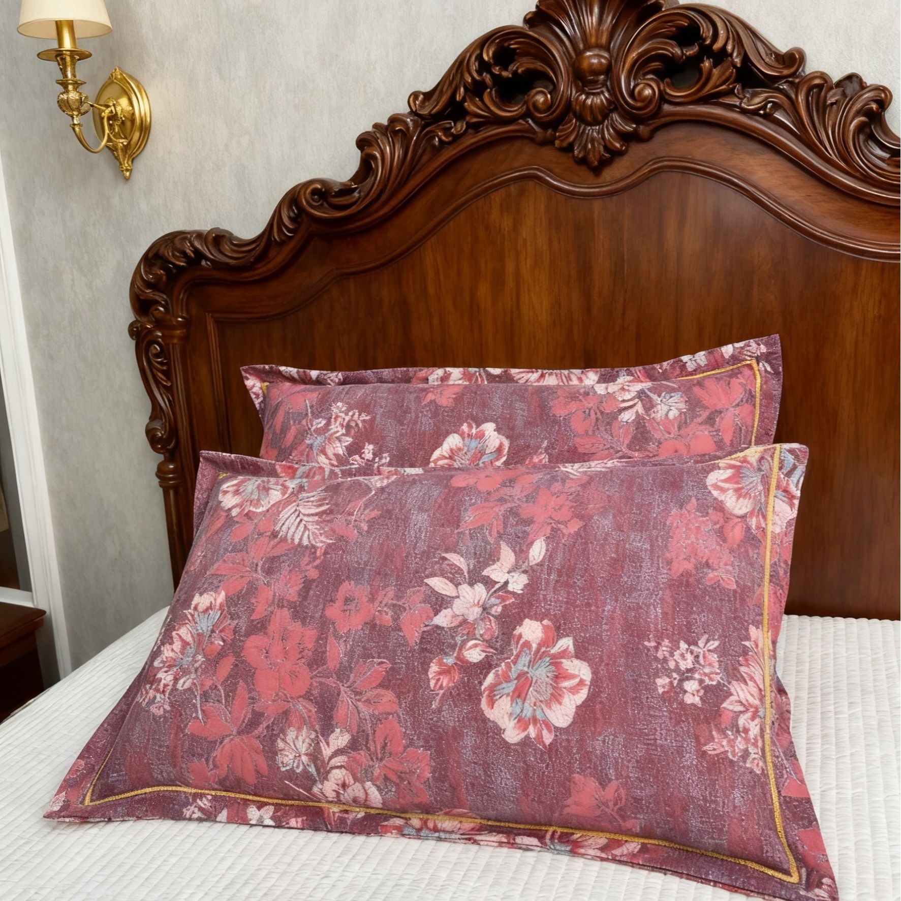 亲肤棉双层纱枕套--闭月羞花