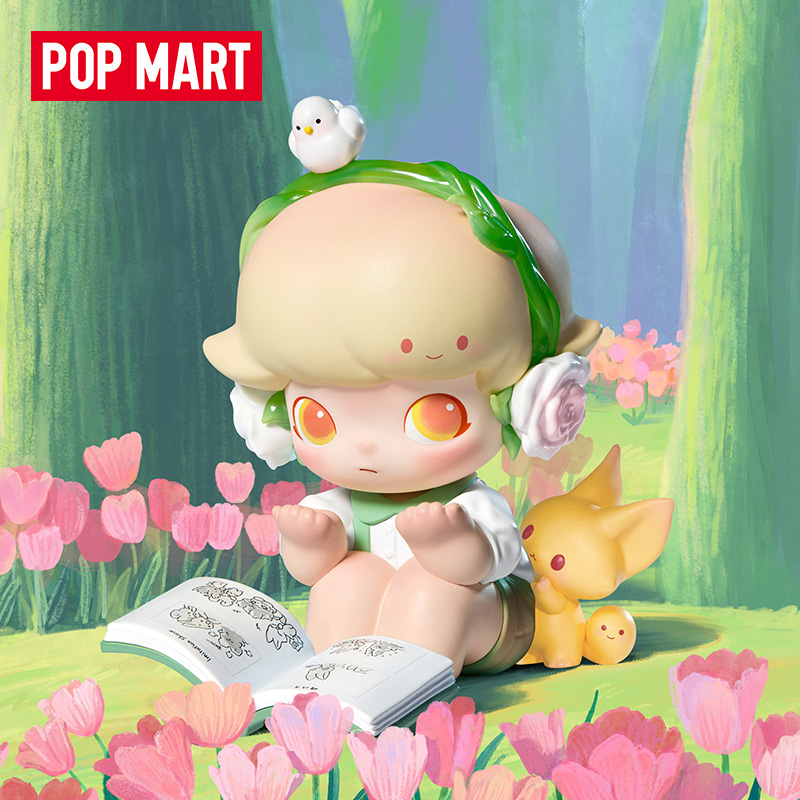 泡泡玛特小手拉小手系列手办盲盒春日摆件