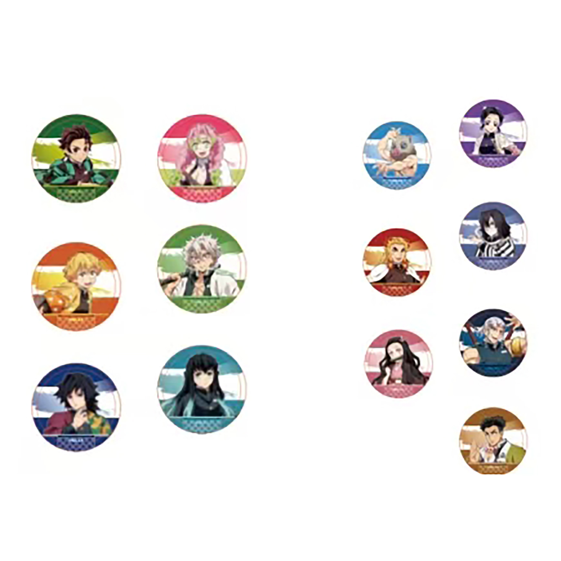 《鬼灭之刃》瑞幸同款北京全集中展吧唧B款/立绘拍立得/立绘卡盲盒