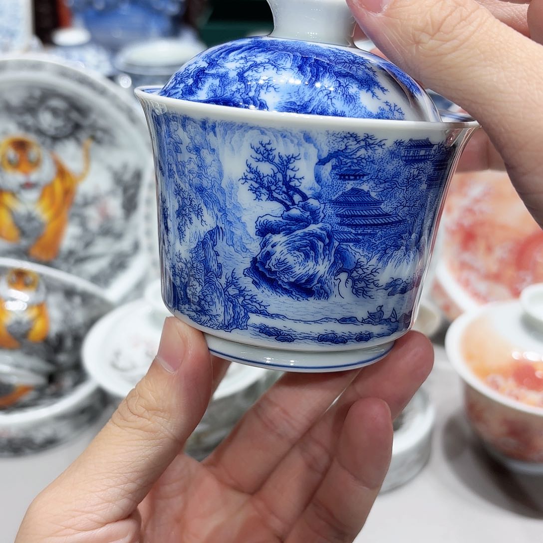 盖碗景德镇高温茶具