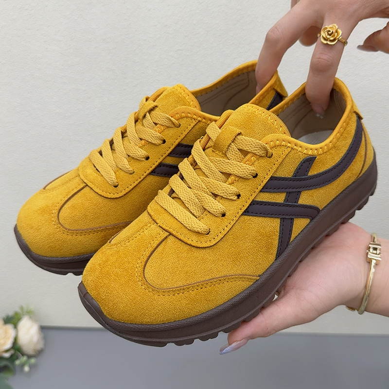 复古德训鞋2025秋季新款平底阿甘鞋女防滑舒适运动鞋轻便透气单鞋