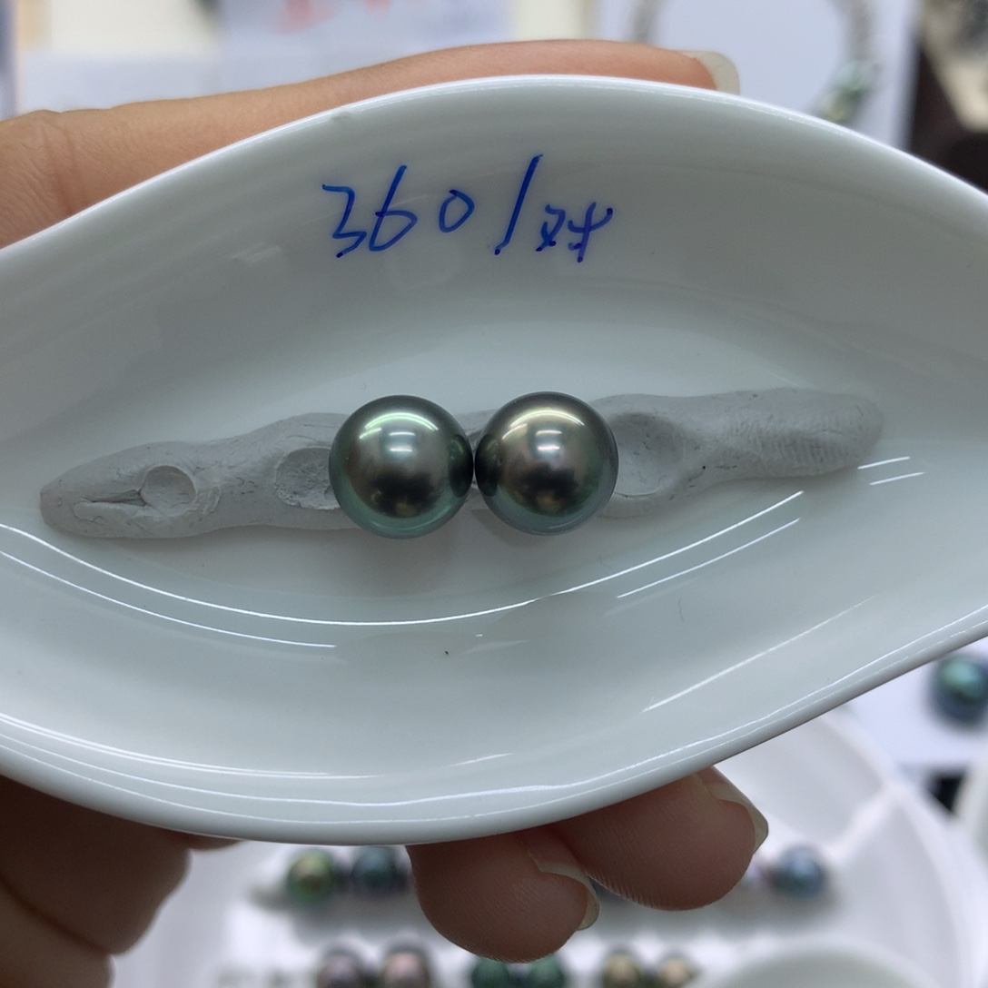 海水珍珠裸珠炫绿光裸珠9-10mm