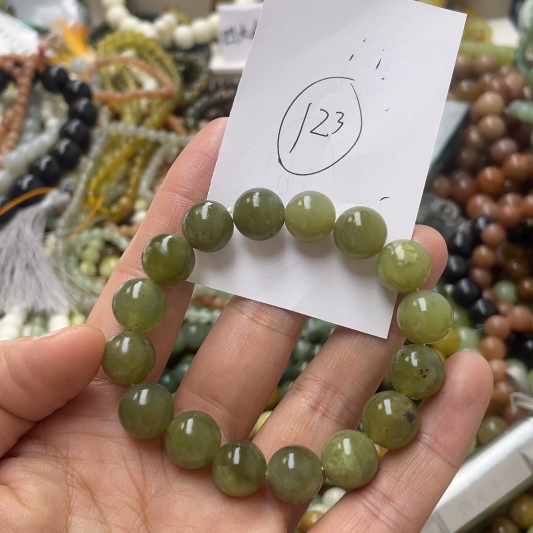 蛇纹石玉手链合金