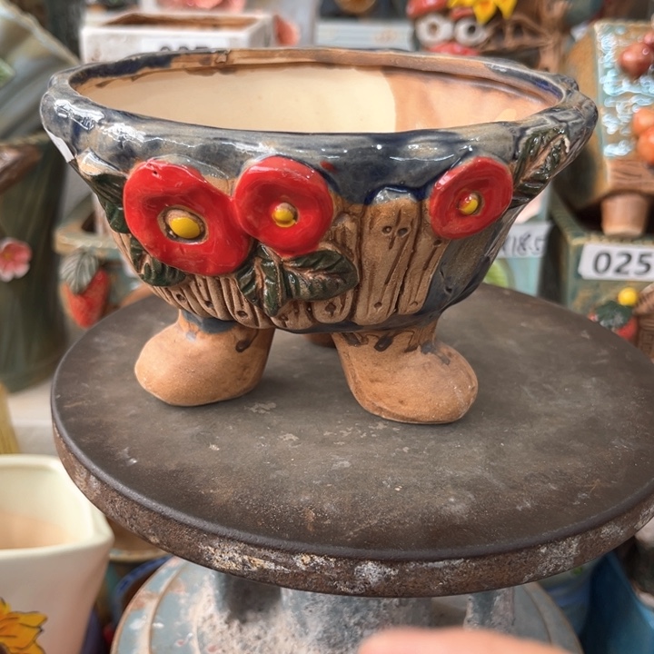 紫砂花盆粗陶材质多肉花盆