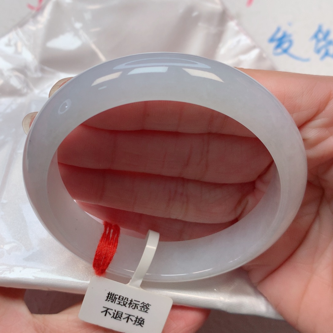 翡翠手镯未镶嵌58.8圈 白月光