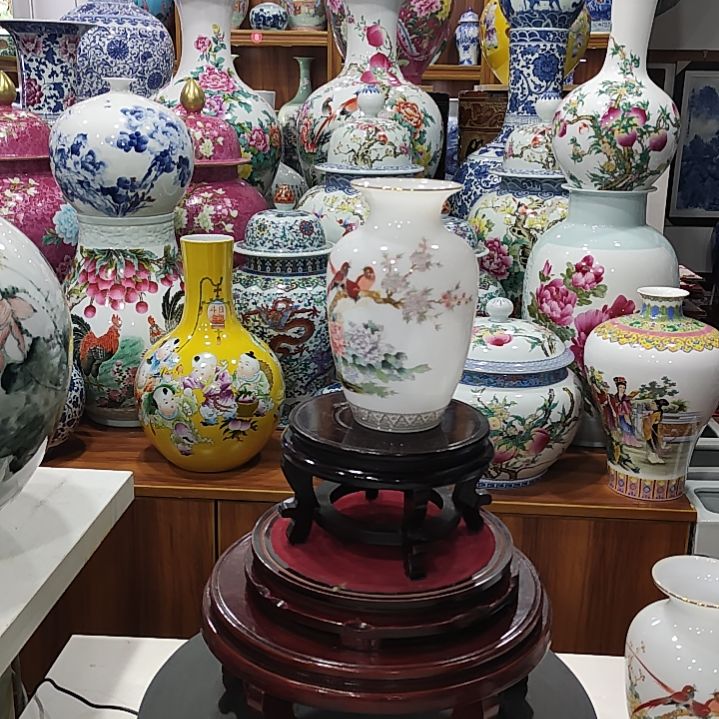 大***饱瓷片景德镇陶瓷花鸟瓶