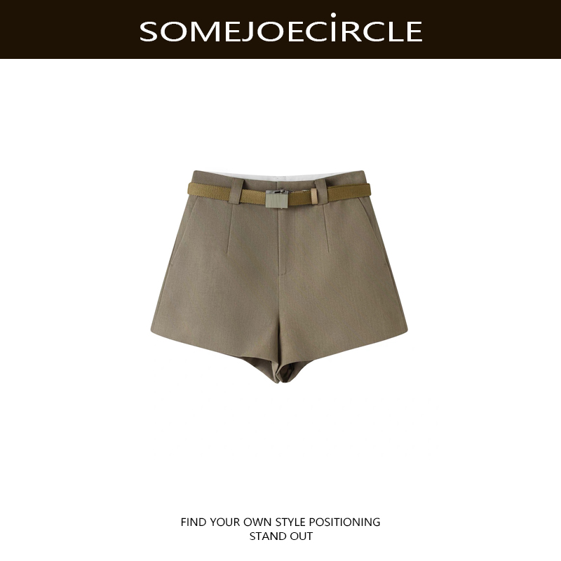 【DZ】SOMEJOECIRCLE【短裤】25秋新品设计时尚款卡其西装料短裤N6999