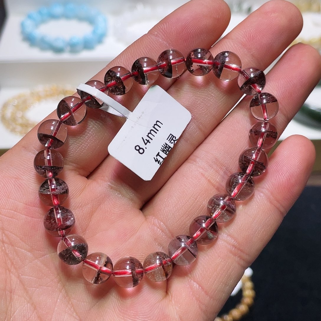 水晶手链未镶嵌痞*范红幽灵