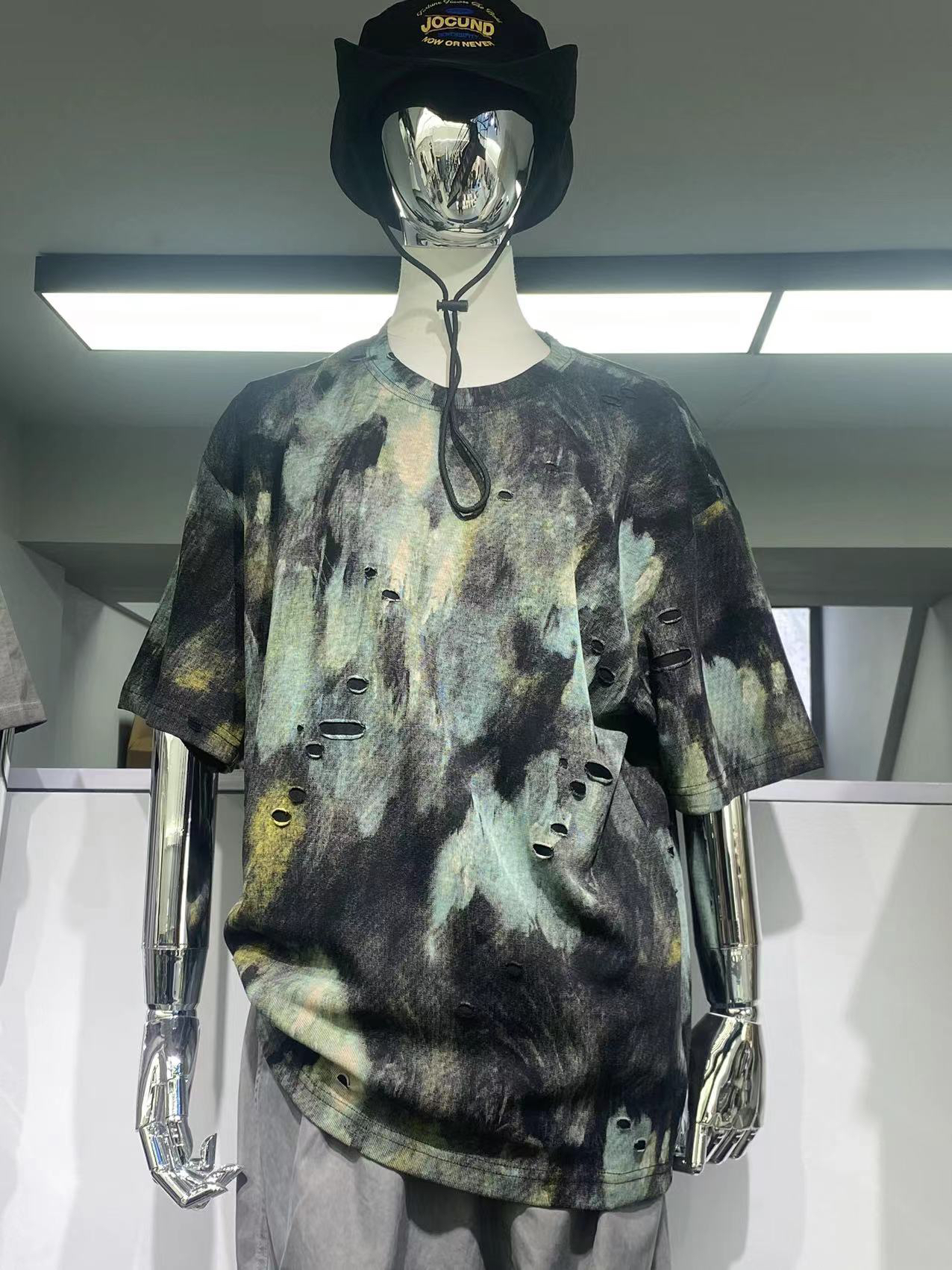 C服装：扣号拍潮流短袖