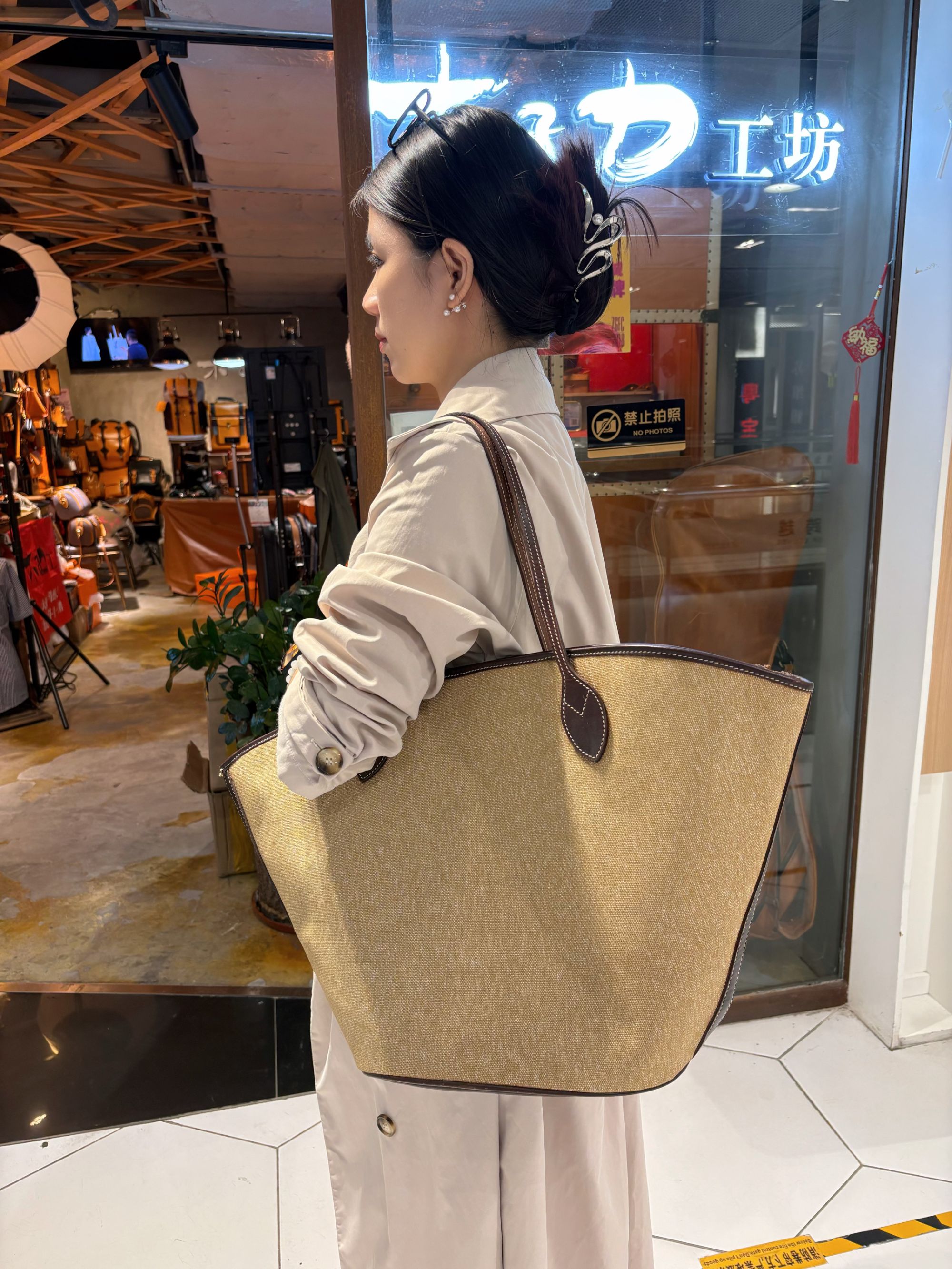 手工皮包女包胡椒盐托特包植鞣牛皮女士手工单肩包简约时尚轻奢