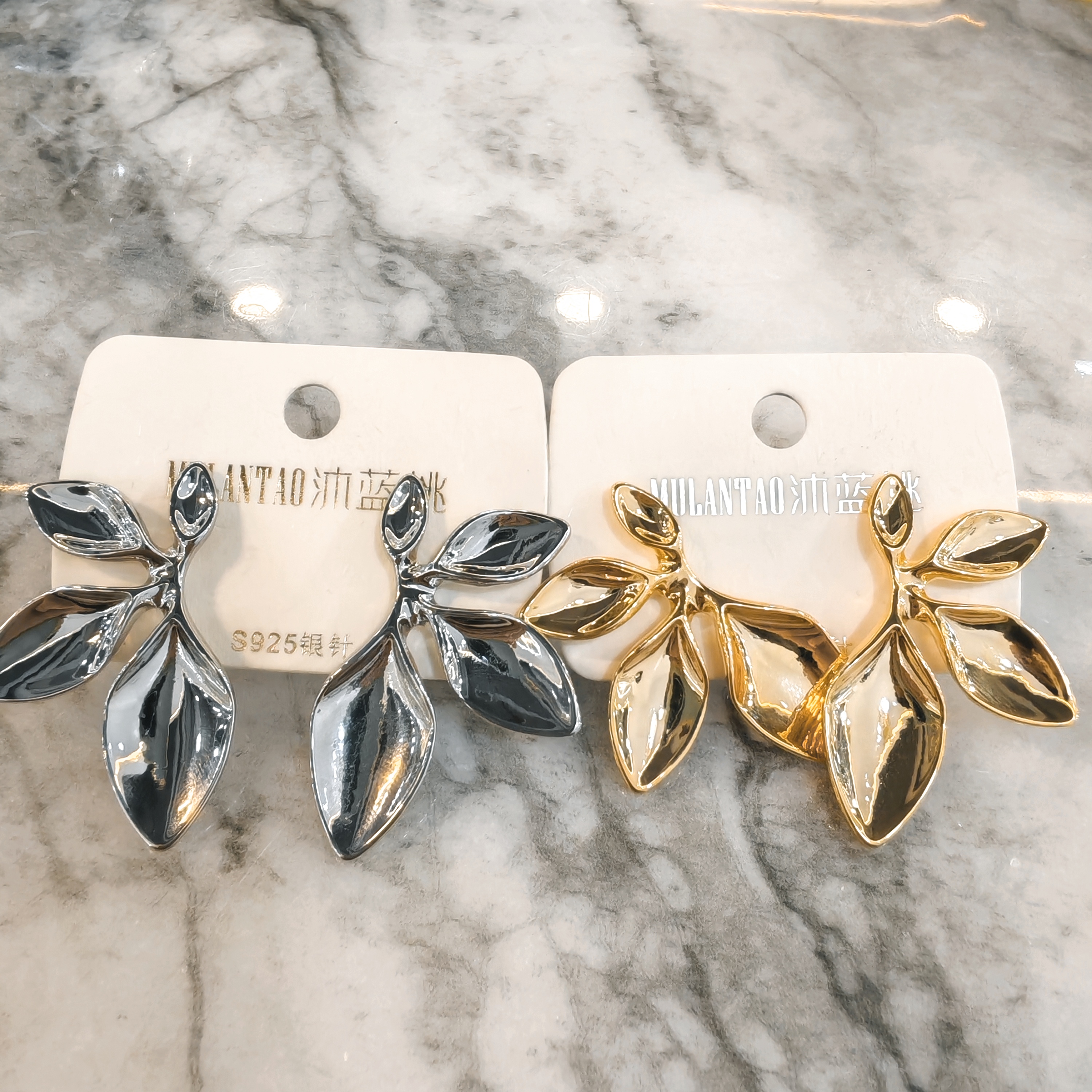 铜合金耳饰 925银针精致重工ins风格时尚百搭耳钉耳环