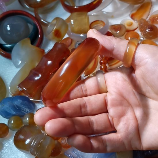 人***节玛瑙/玉髓未镶嵌简单