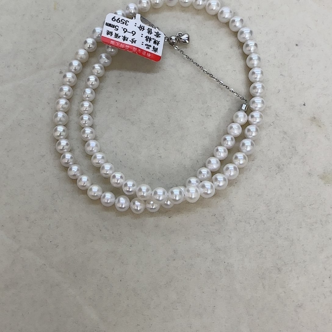 淡水珍珠项链银S925镶嵌